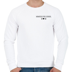 PRINTFASHION Római számos évforduló - fekete - Férfi pulóver - Fehér