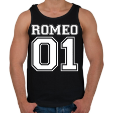 PRINTFASHION Romeo 01 - Férfi atléta - Fekete atléta, trikó