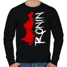 PRINTFASHION Ronin - Férfi pulóver - Fekete férfi pulóver, kardigán