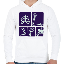 PRINTFASHION Röntgen - Férfi kapucnis pulóver - Fehér férfi pulóver, kardigán