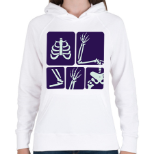 PRINTFASHION Röntgen - Női kapucnis pulóver - Fehér női pulóver, kardigán
