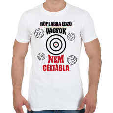 PRINTFASHION Röplabda edző - Férfi póló - Fehér