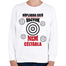 PRINTFASHION Röplabda edző - Gyerek pulóver - Fehér