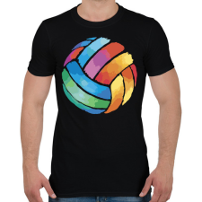 PRINTFASHION Röplabda - Férfi póló - Fekete férfi póló