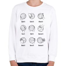 PRINTFASHION Röplabda gyorstalpaló - Gyerek pulóver - Fehér gyerek pulóver, kardigán