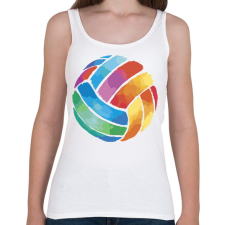 PRINTFASHION Röplabda - Női atléta - Fehér női trikó