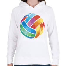 PRINTFASHION Röplabda - Női kapucnis pulóver - Fehér női pulóver, kardigán