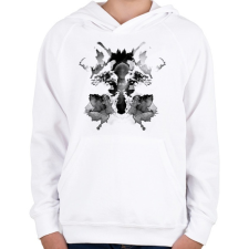 PRINTFASHION Rorschach - Gyerek kapucnis pulóver - Fehér gyerek pulóver, kardigán
