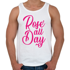 PRINTFASHION Rosé egész nap - Férfi atléta - Fehér