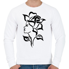 PRINTFASHION rose  - Férfi pulóver - Fehér férfi pulóver, kardigán