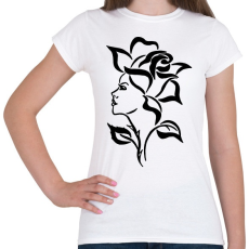 PRINTFASHION rose  - Női póló - Fehér