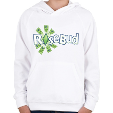 PRINTFASHION Rosebud - Gyerek kapucnis pulóver - Fehér