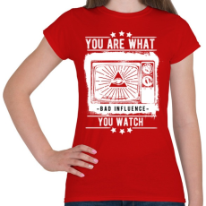 PRINTFASHION Rossz hatás - Női póló - Piros