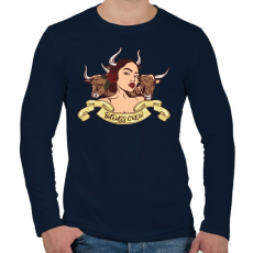 PRINTFASHION Rossz kislány - Férfi hosszú ujjú póló - Sötétkék