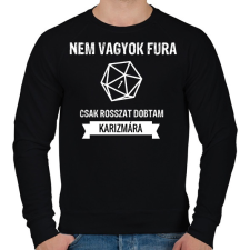 PRINTFASHION Rosszat dobtam karizmára - Férfi pulóver - Fekete férfi pulóver, kardigán