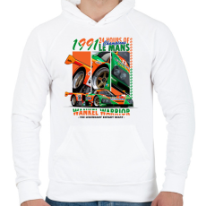PRINTFASHION ROTARY LEGEND - MAZDA 787B - Férfi kapucnis pulóver - Fehér