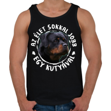 PRINTFASHION Rottweiler - Férfi atléta - Fekete