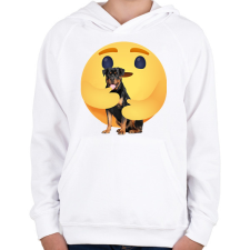PRINTFASHION Rottweiler - Gyerek kapucnis pulóver - Fehér gyerek pulóver, kardigán