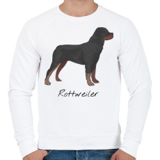 PRINTFASHION Rottweiler kutya - Férfi pulóver - Fehér