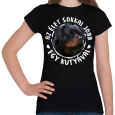 PRINTFASHION Rottweiler - Női póló - Fekete