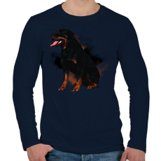PRINTFASHION rotweiler - Férfi hosszú ujjú póló - Sötétkék