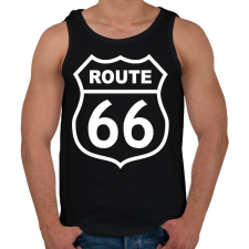 PRINTFASHION route 66 - Férfi atléta - Fekete atléta, trikó