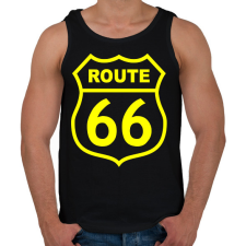 PRINTFASHION route 66 - Férfi atléta - Fekete atléta, trikó