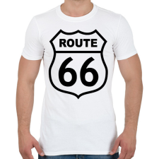 PRINTFASHION route 66 - Férfi póló - Fehér férfi póló