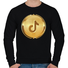 PRINTFASHION Royal TikTok - Férfi pulóver - Fekete férfi pulóver, kardigán
