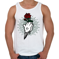 PRINTFASHION Rózsa 02 - Férfi atléta - Fehér