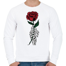 PRINTFASHION Rózsa - Férfi pulóver - Fehér