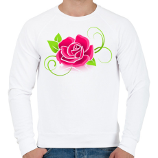 PRINTFASHION Rózsa  - Férfi pulóver - Fehér