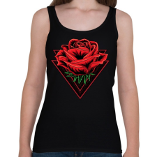 PRINTFASHION Rózsa háromszög - Női atléta - Fekete női trikó