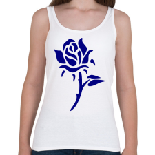 PRINTFASHION Rózsa - kék - Női atléta - Fehér női trikó