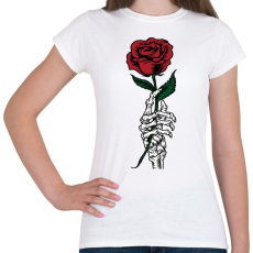 PRINTFASHION Rózsa - Női póló - Fehér