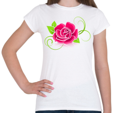 PRINTFASHION Rózsa  - Női póló - Fehér
