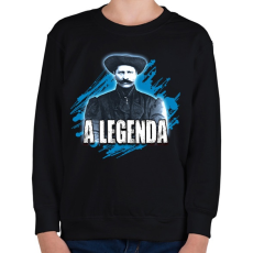 PRINTFASHION Rózsa Sándor a legenda - Gyerek pulóver - Fekete