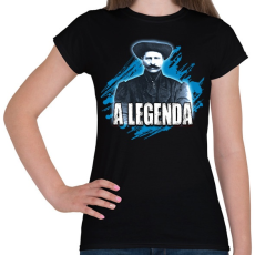 PRINTFASHION Rózsa Sándor a legenda - Női póló - Fekete