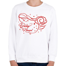 PRINTFASHION Rózsás nőnap - Gyerek pulóver - Fehér