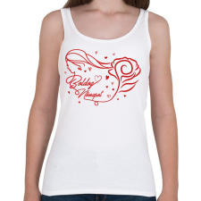 PRINTFASHION Rózsás nőnap - Női atléta - Fehér női trikó