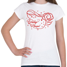 PRINTFASHION Rózsás nőnap - Női póló - Fehér