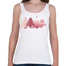 PRINTFASHION Rózsaszín fenyőfák - Női atléta - Fehér