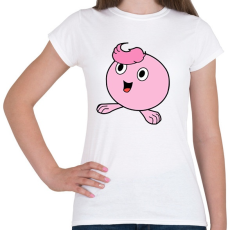 PRINTFASHION Rózsaszín gömböc - Női póló - Fehér