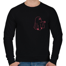 PRINTFASHION Rózsaszín szellem - Férfi pulóver - Fekete férfi pulóver, kardigán