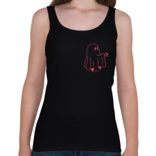 PRINTFASHION Rózsaszín szellem - Női atléta - Fekete női trikó