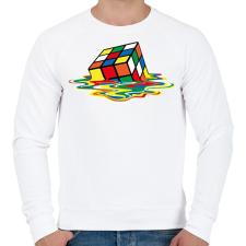 PRINTFASHION Rubic Cube - Férfi pulóver - Fehér férfi pulóver, kardigán
