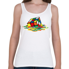 PRINTFASHION Rubic Cube - Női atléta - Fehér