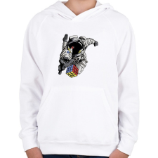 PRINTFASHION Rubik Cube - Gyerek kapucnis pulóver - Fehér gyerek pulóver, kardigán