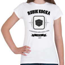 PRINTFASHION rubik-kocka-black-white - Női póló - Fehér
