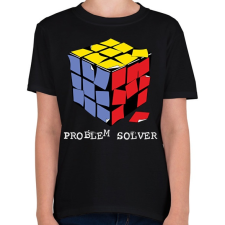 PRINTFASHION Rubik kocka egyszerűen - Gyerek póló - Fekete gyerek póló